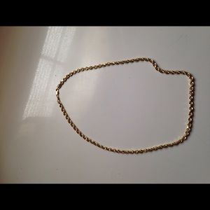 14k QVC Yellow Gold bold rope chain necklace